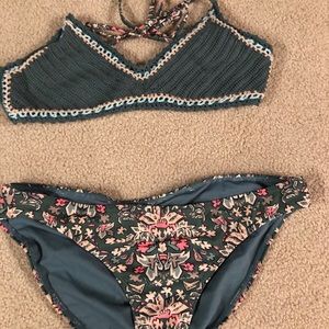 Olive green bikini set